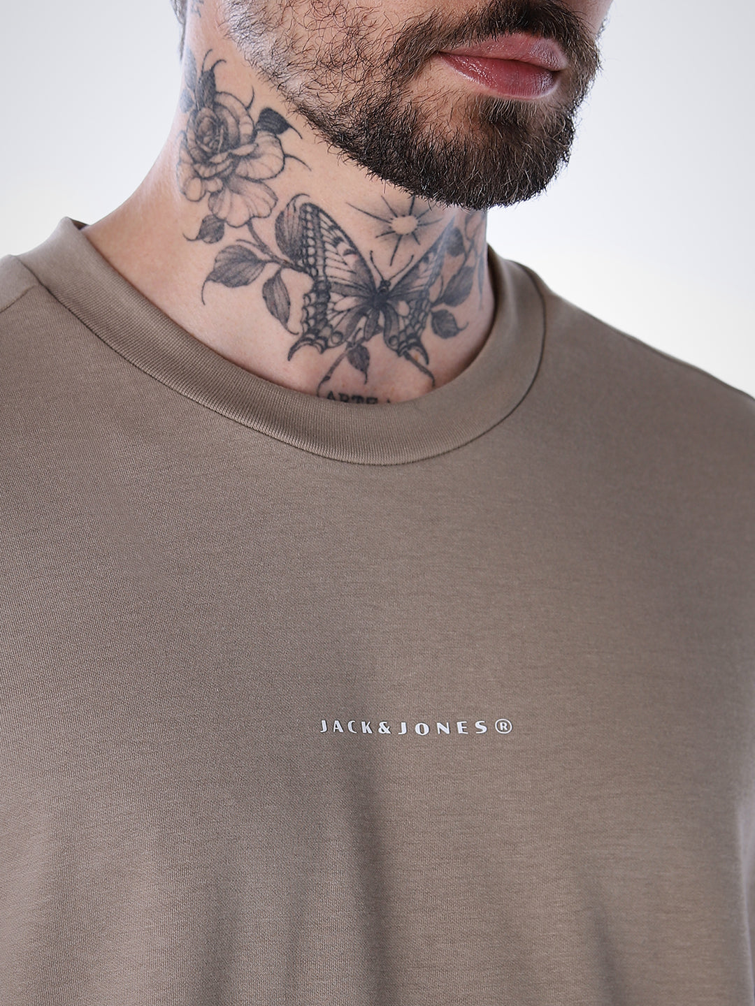 Back Print Oversized T-shirt - Brown