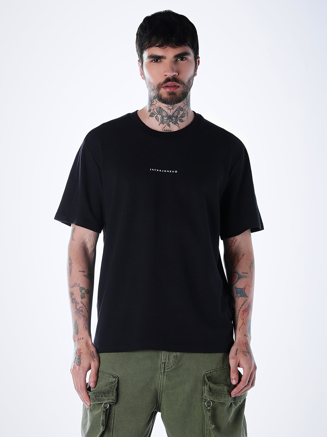 Back Print Oversized T-shirt - Black