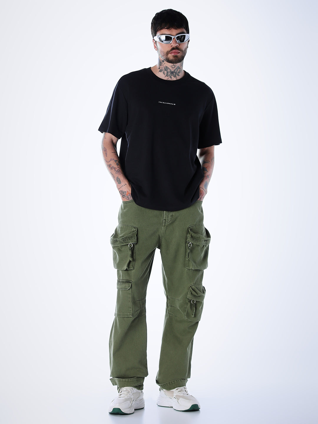 Back Print Oversized T-shirt - Black