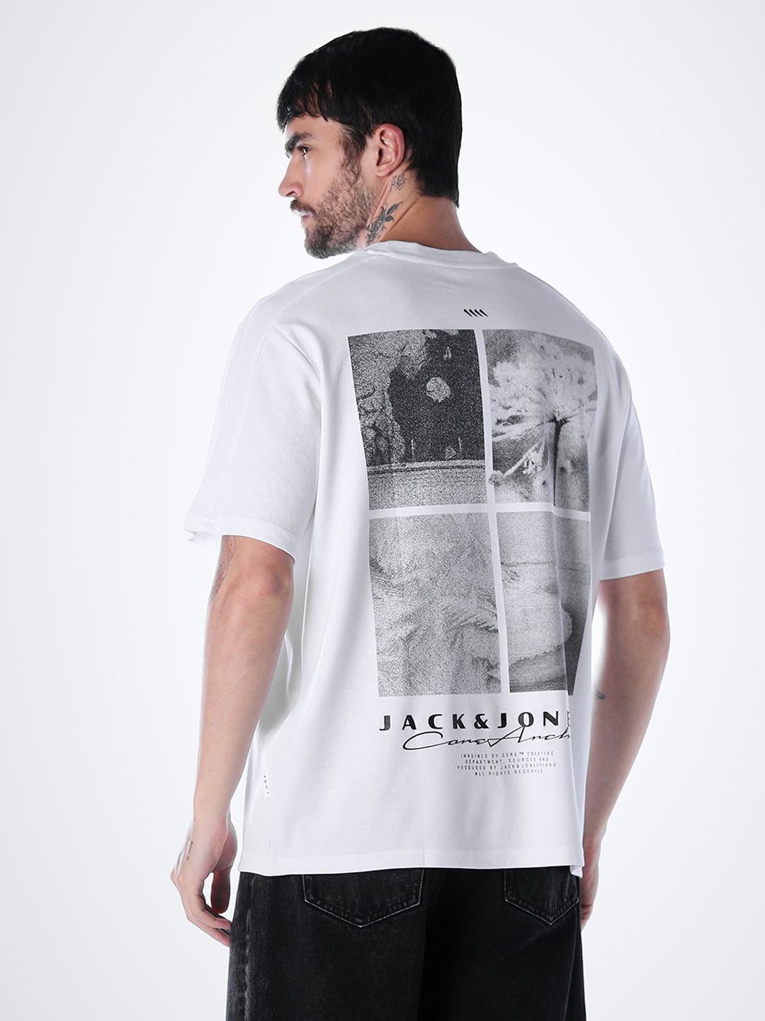 Back Print Oversized T-shirt - White