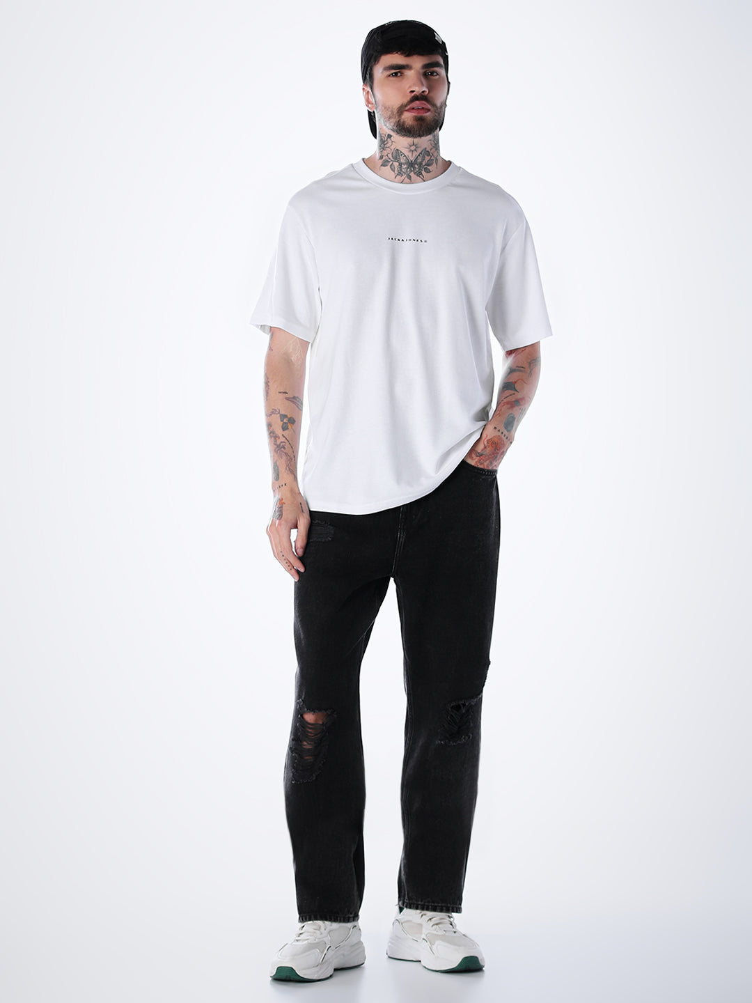 Back Print Oversized T-shirt - White