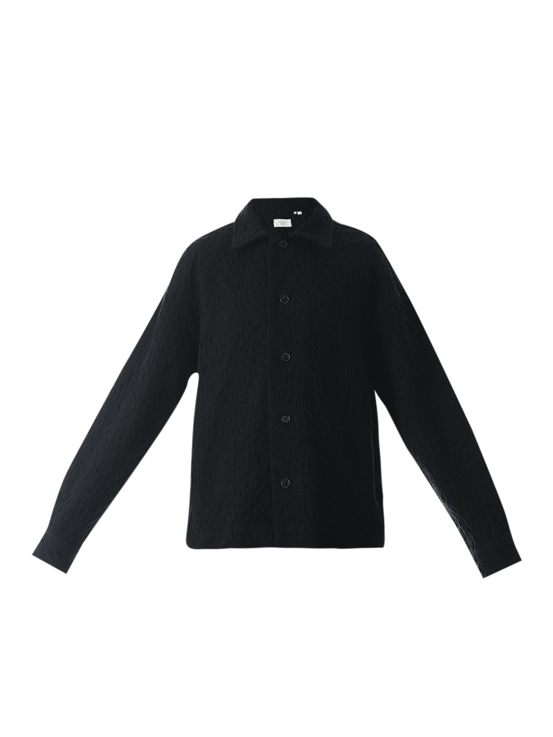 Black Jacquard Overshirt