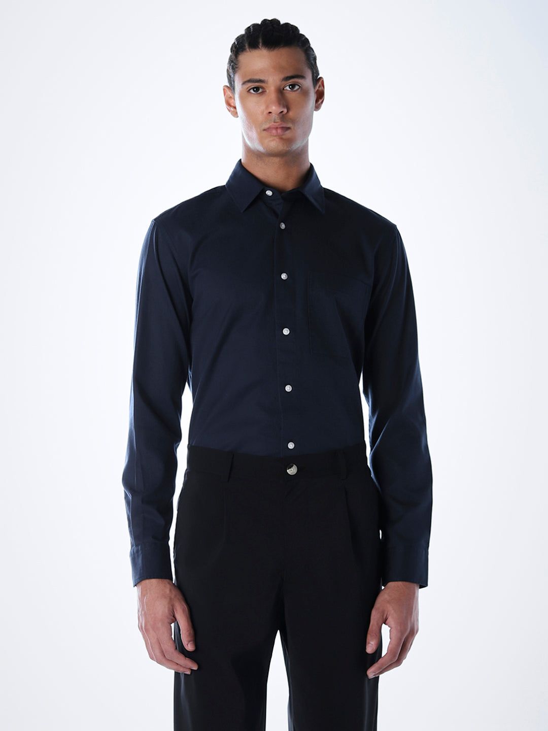 Lyocell Slim Fit Shirt - Blue