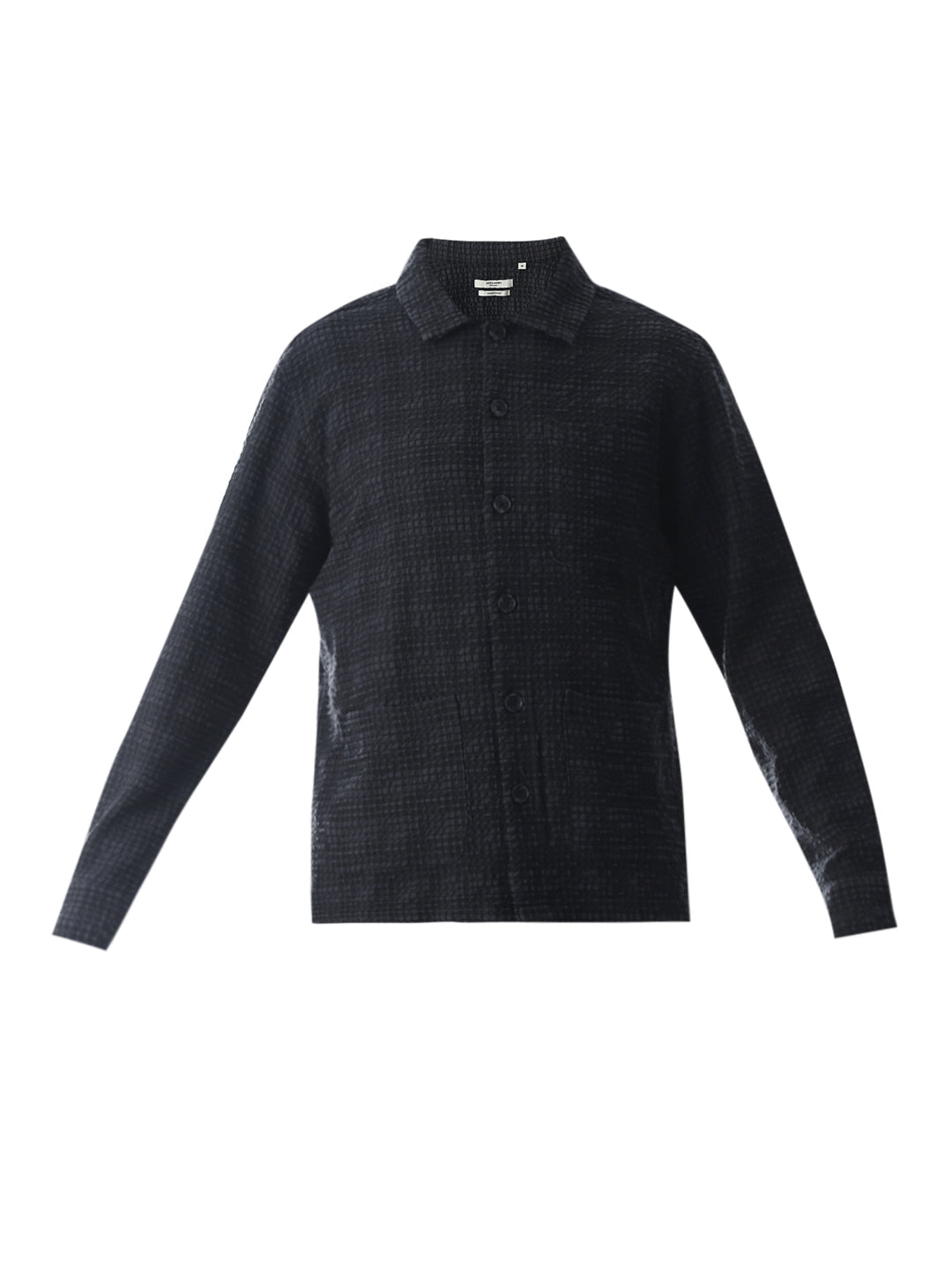 Black Front Open Overshirt