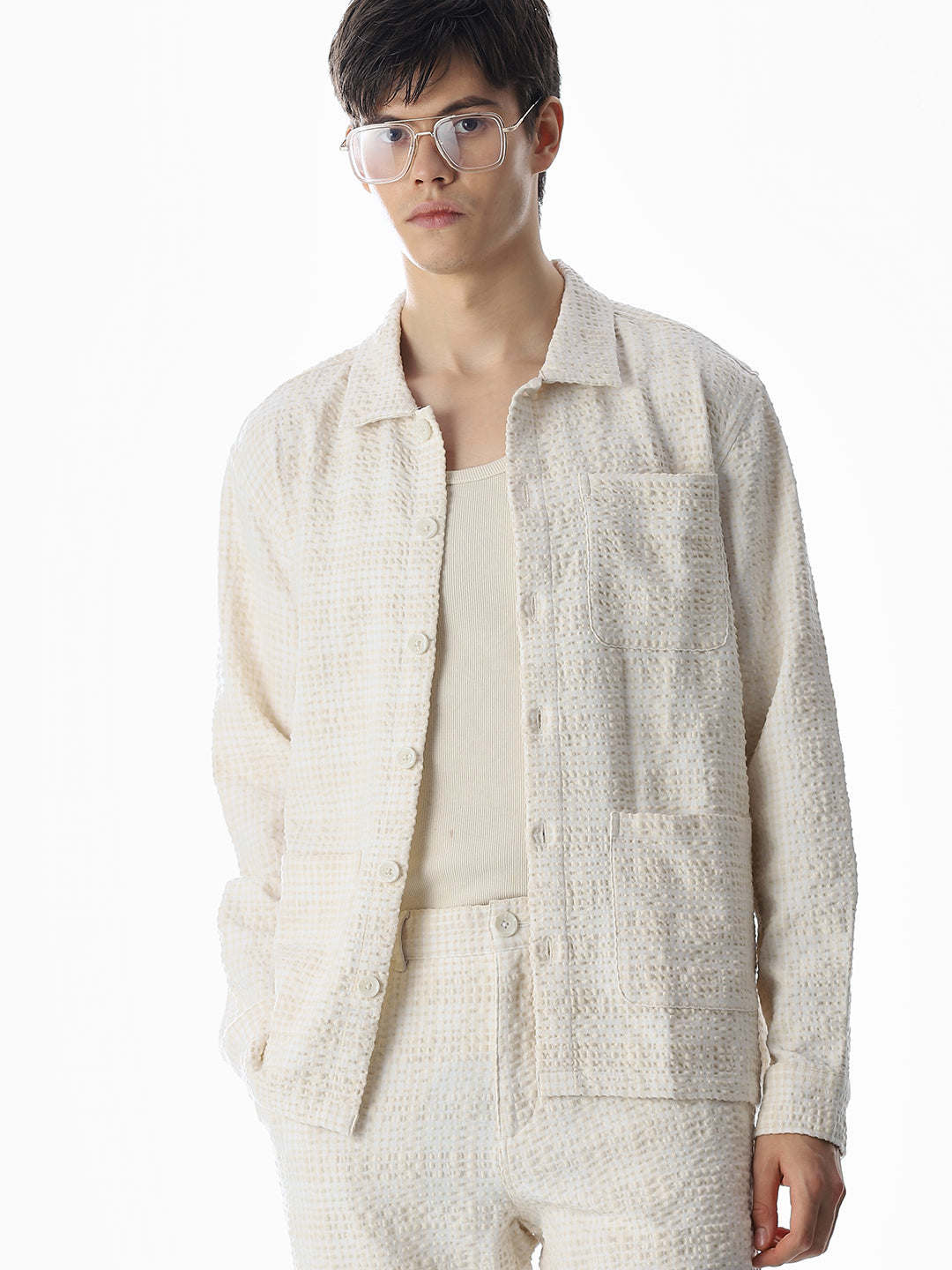 Off-White Front Open Overshirt