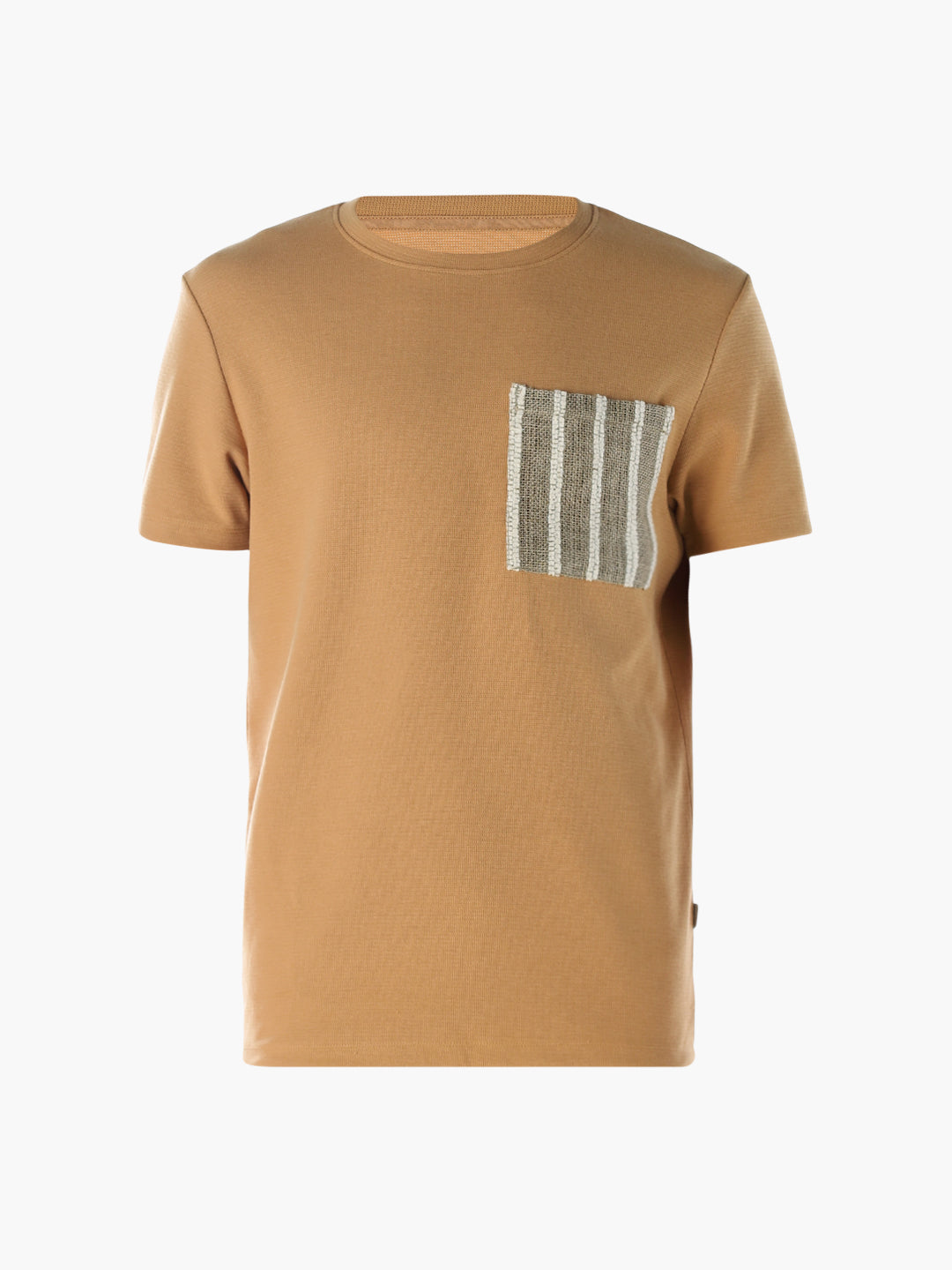 Embroidered Pocket Crew Neck T-shirt