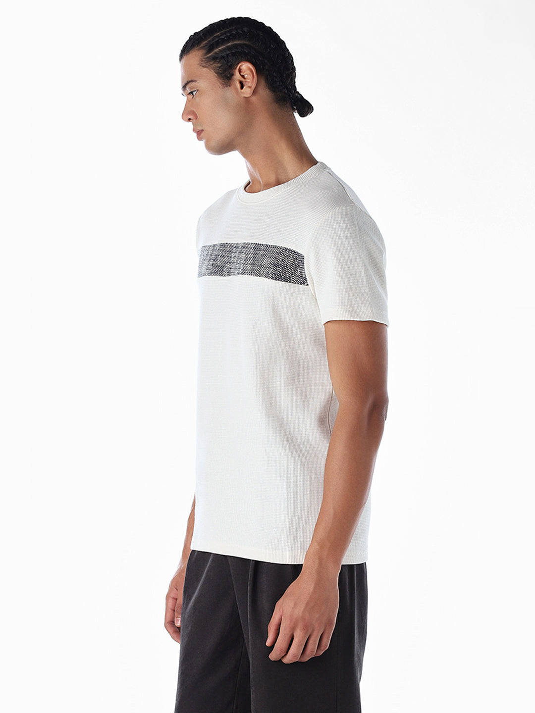 White Embroidered Cotton T-shirt