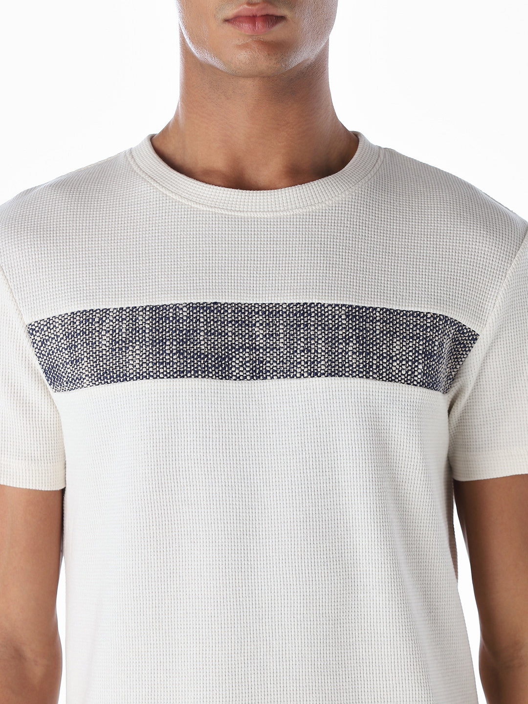 White Embroidered Cotton T-shirt