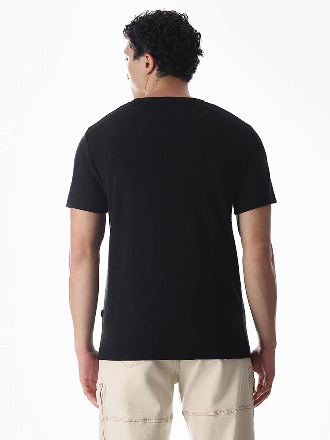 Black Embroidered Pocket T-shirt