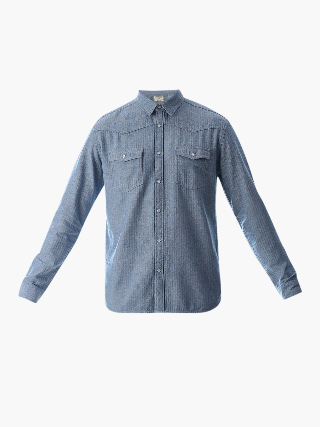 Blue Cotton Full Sleeves Shirt