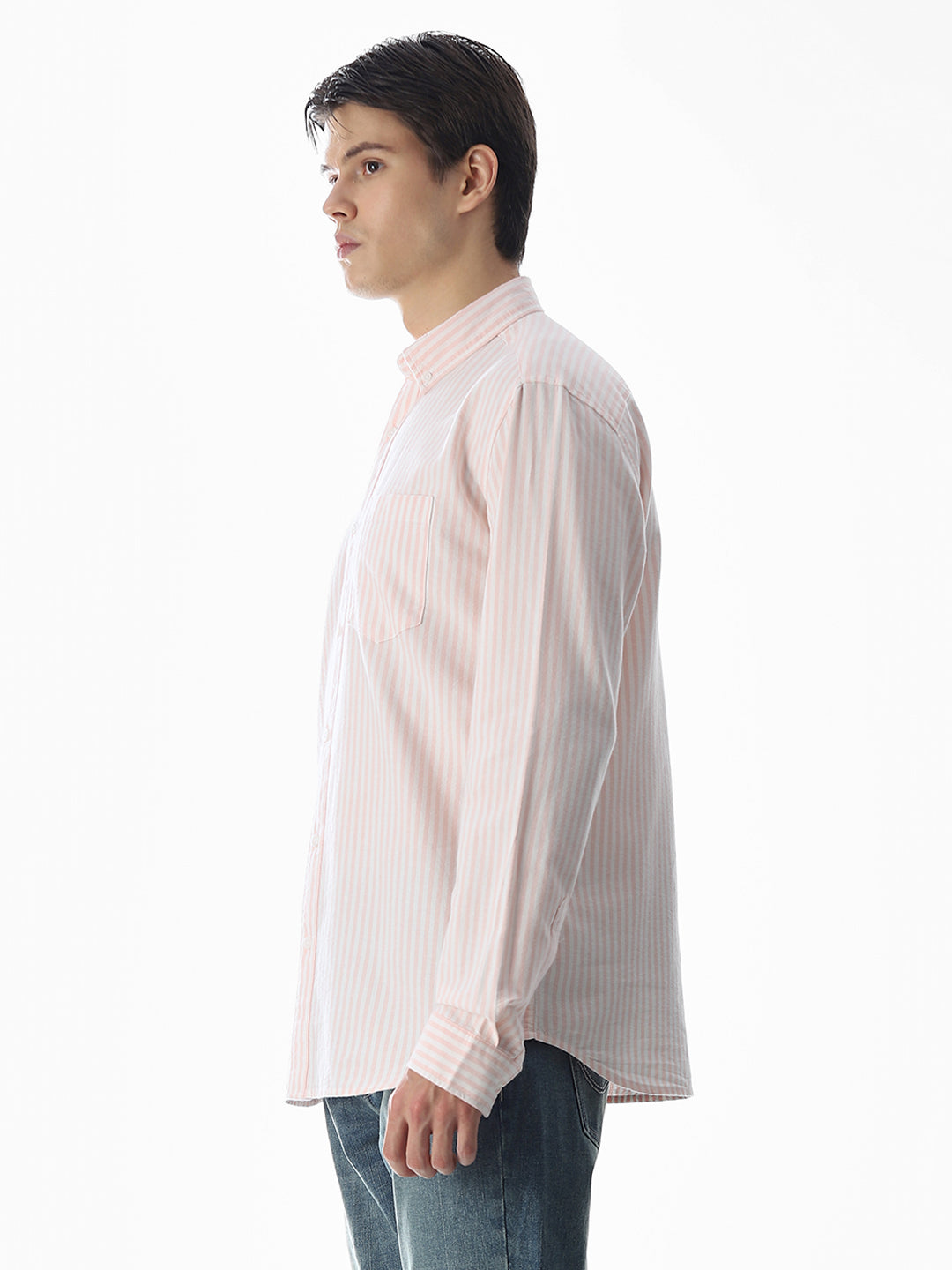 Pink Striped Cotton Shirt