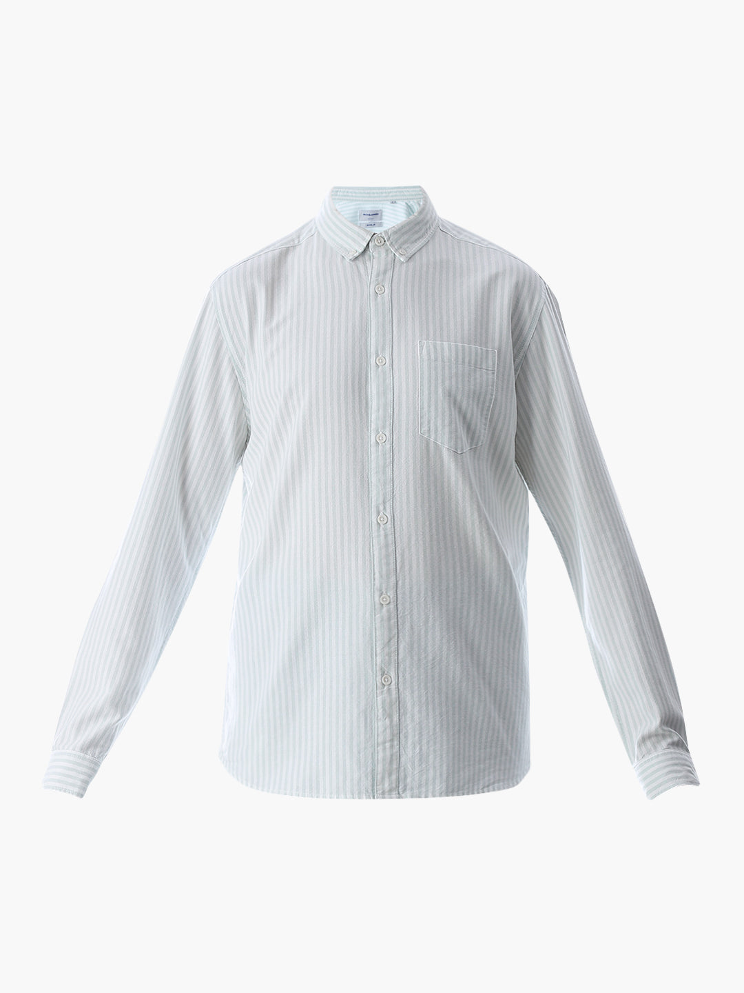 Light Green Striped Cotton Shirt