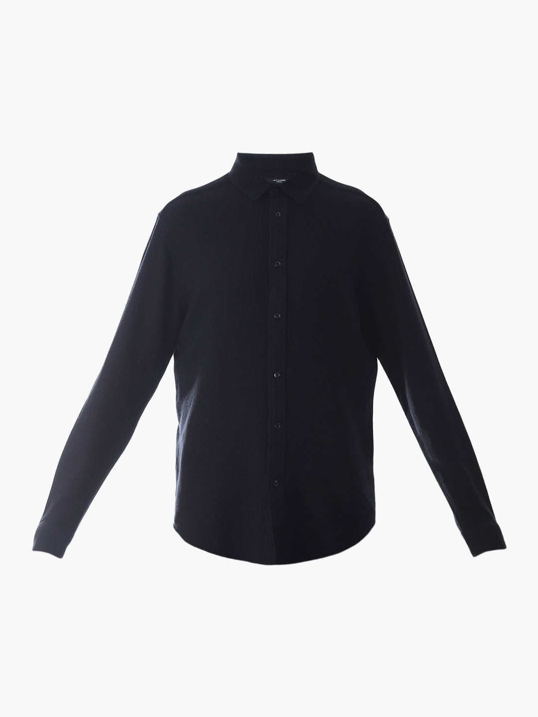 Black Cotton Full Sleeves Shirt