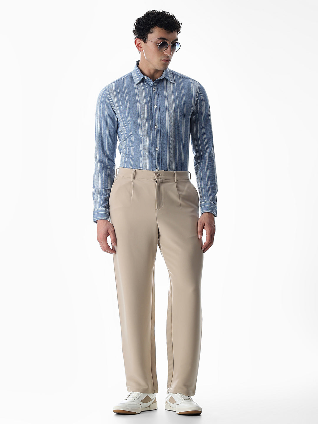 Blue Striped Cotton Shirt