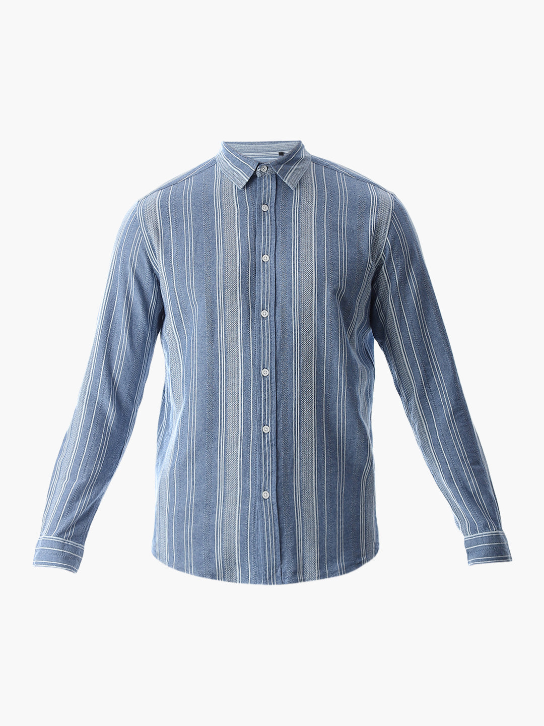 Blue Striped Cotton Shirt