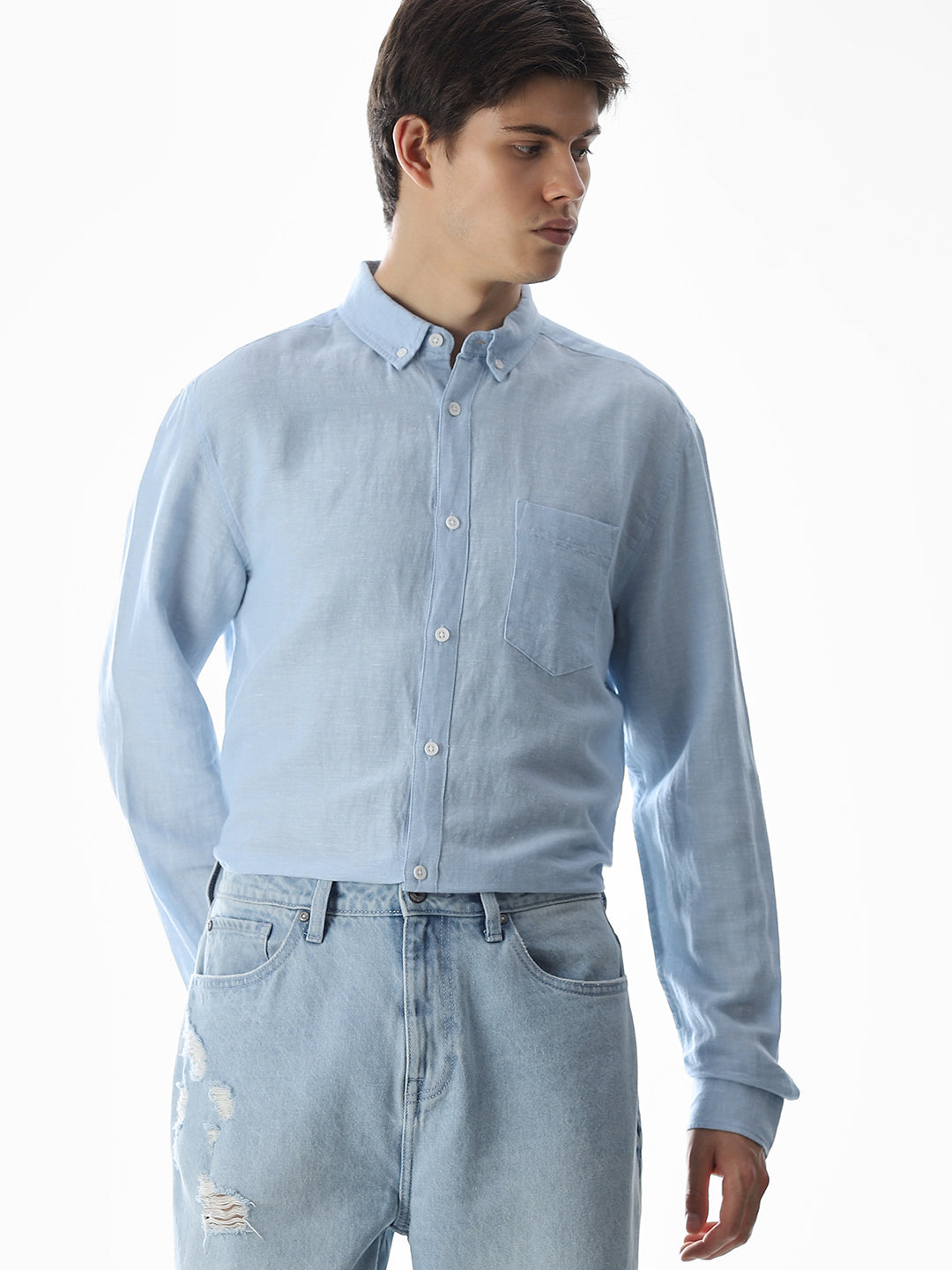 Blue Regular Fit Shirt