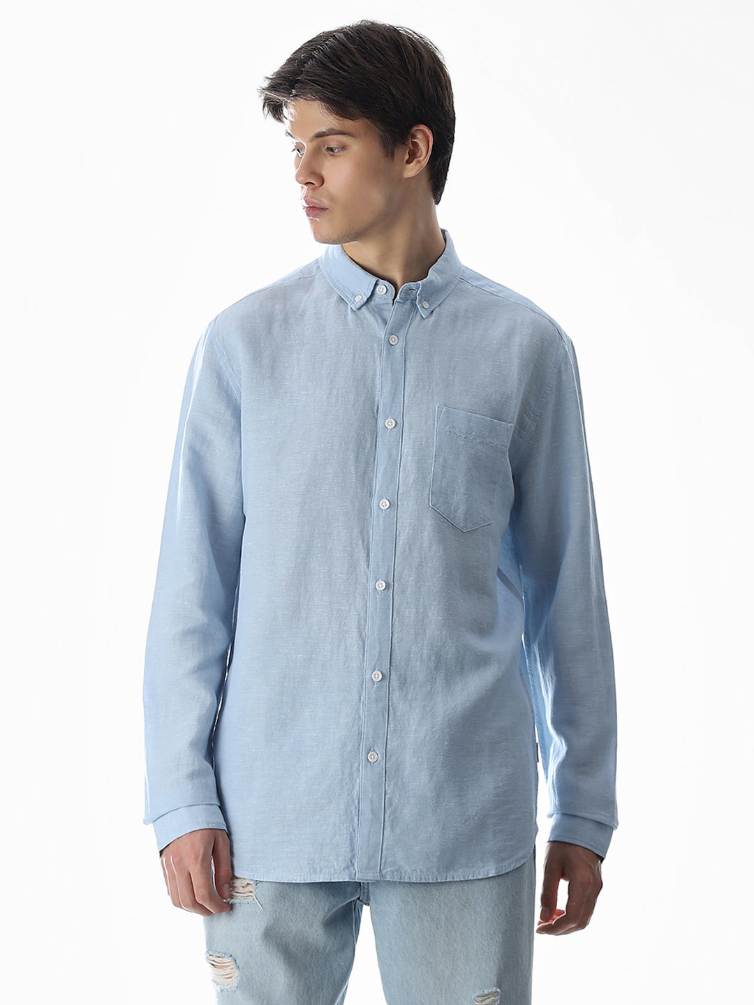 Blue Regular Fit Shirt