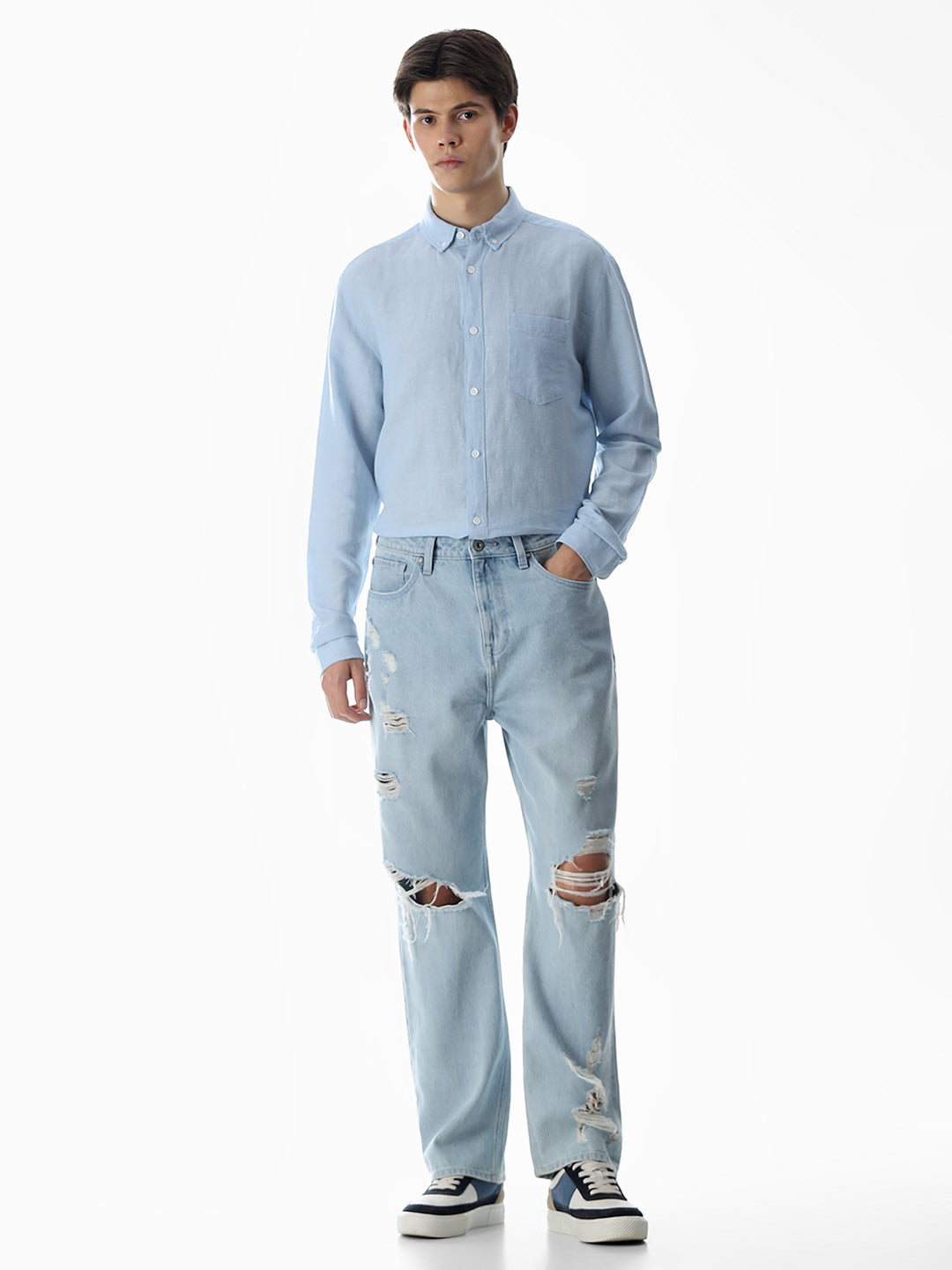 Blue Regular Fit Shirt