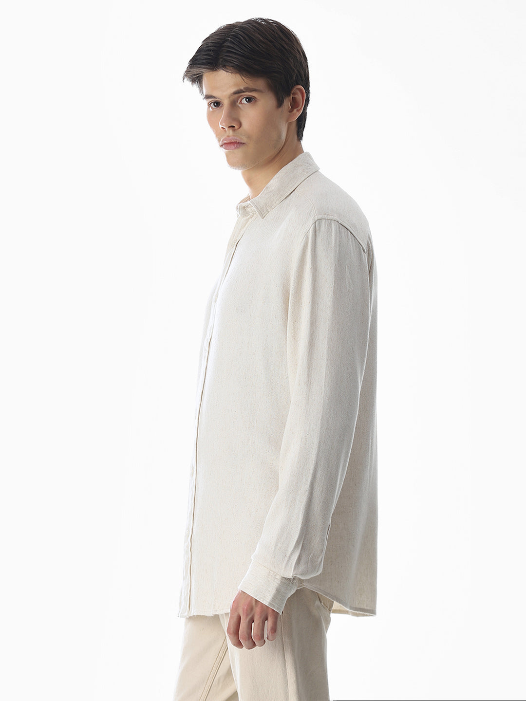 Beige Full Sleeves Shirt