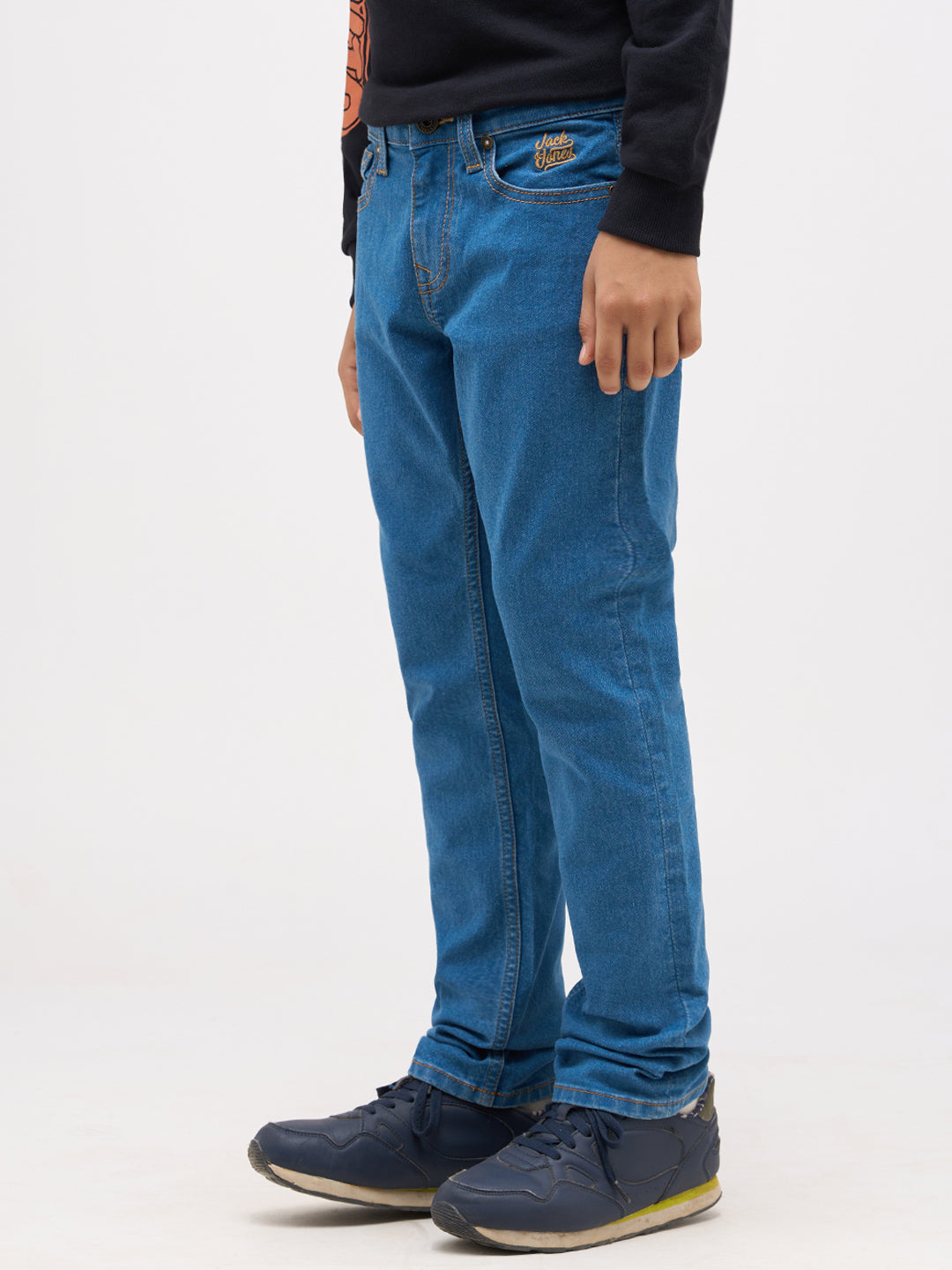 Boys Mid Rise Clark Regular Fit Jeans