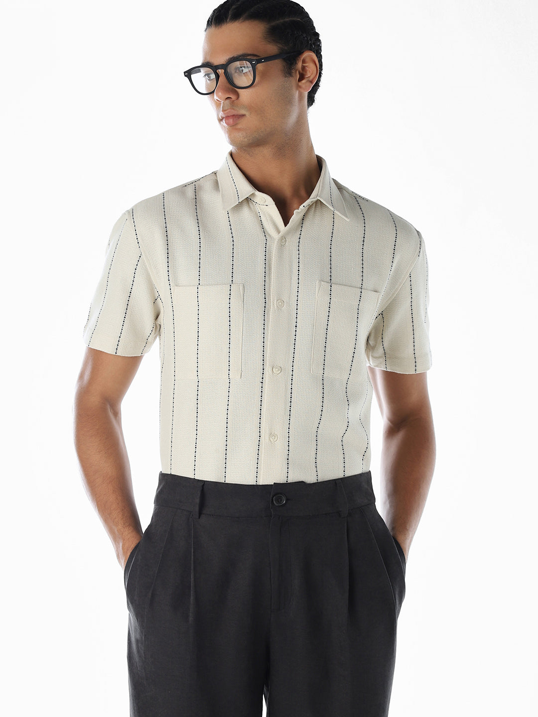 Striped Cotton Comfort Fit Shirt