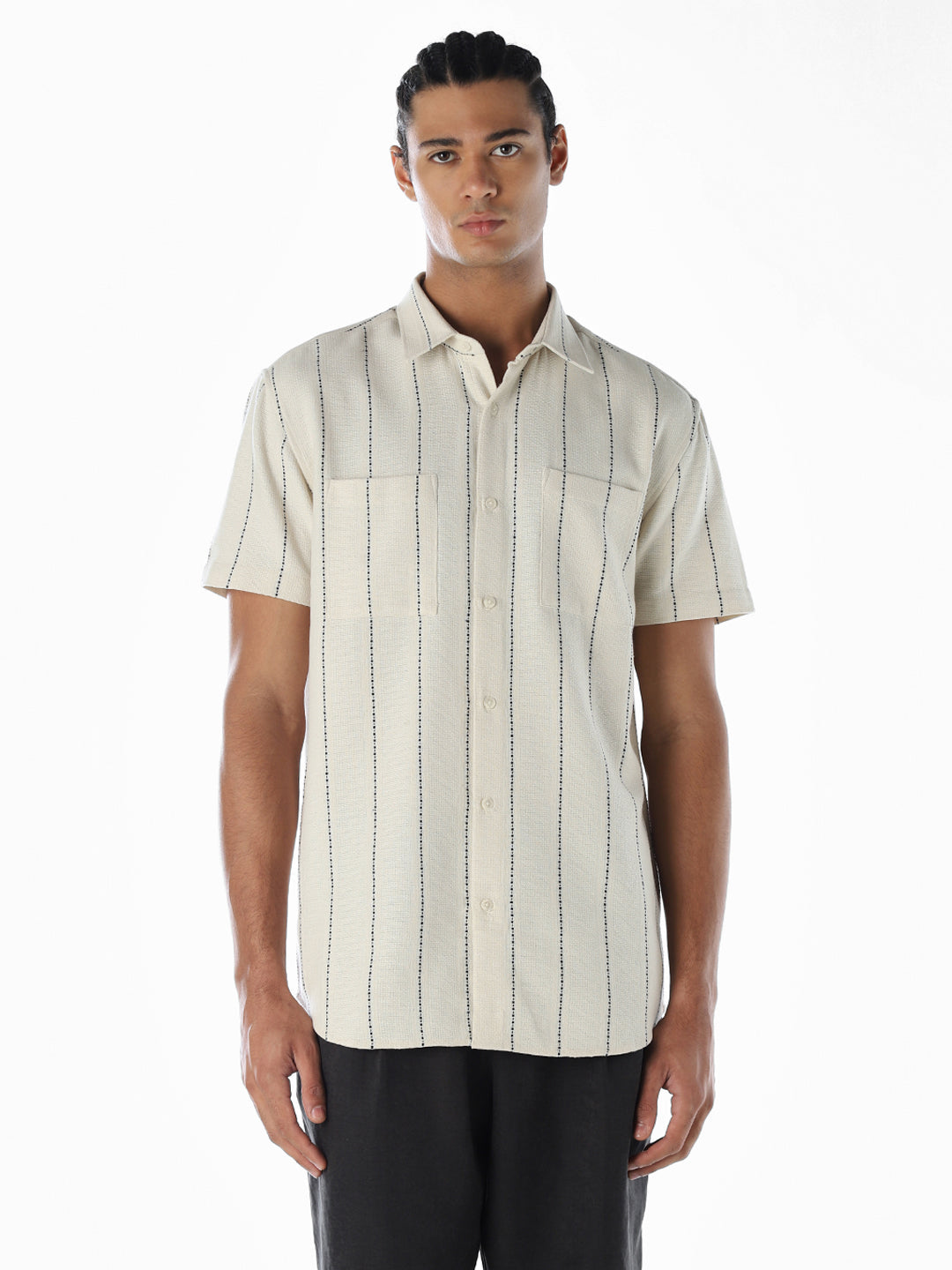 Striped Cotton Comfort Fit Shirt