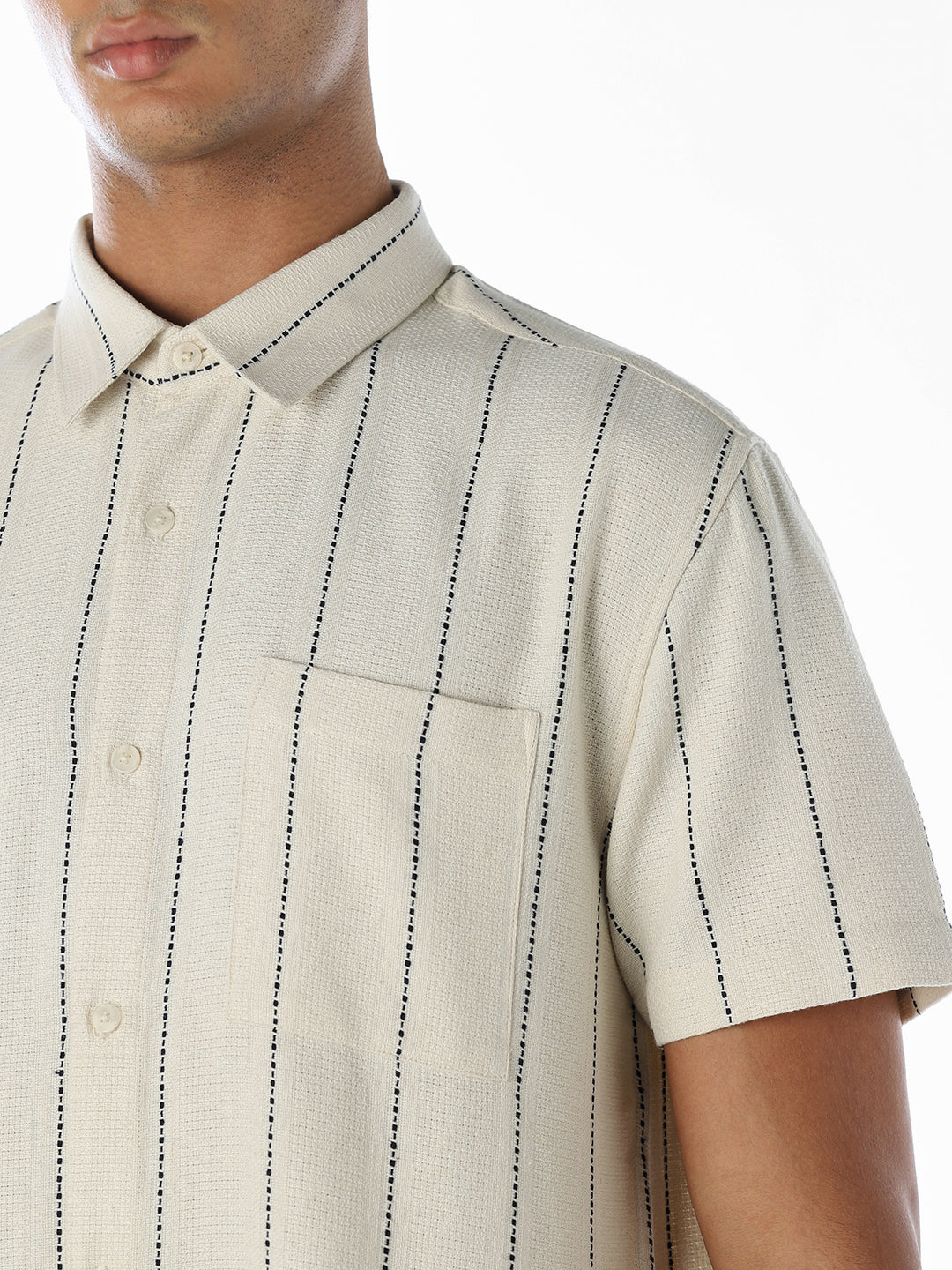 Striped Cotton Comfort Fit Shirt