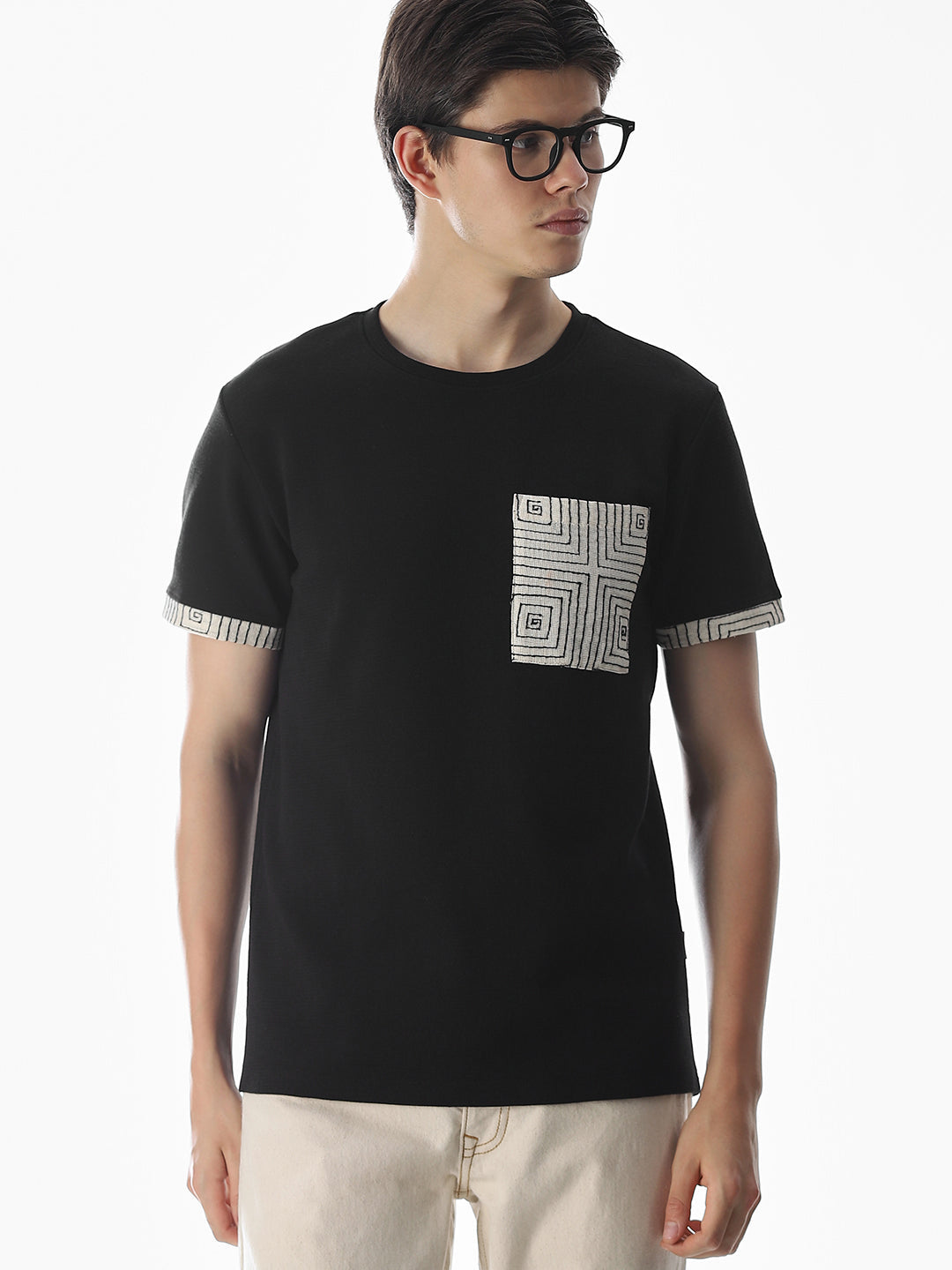 Black Embroidered T-shirt