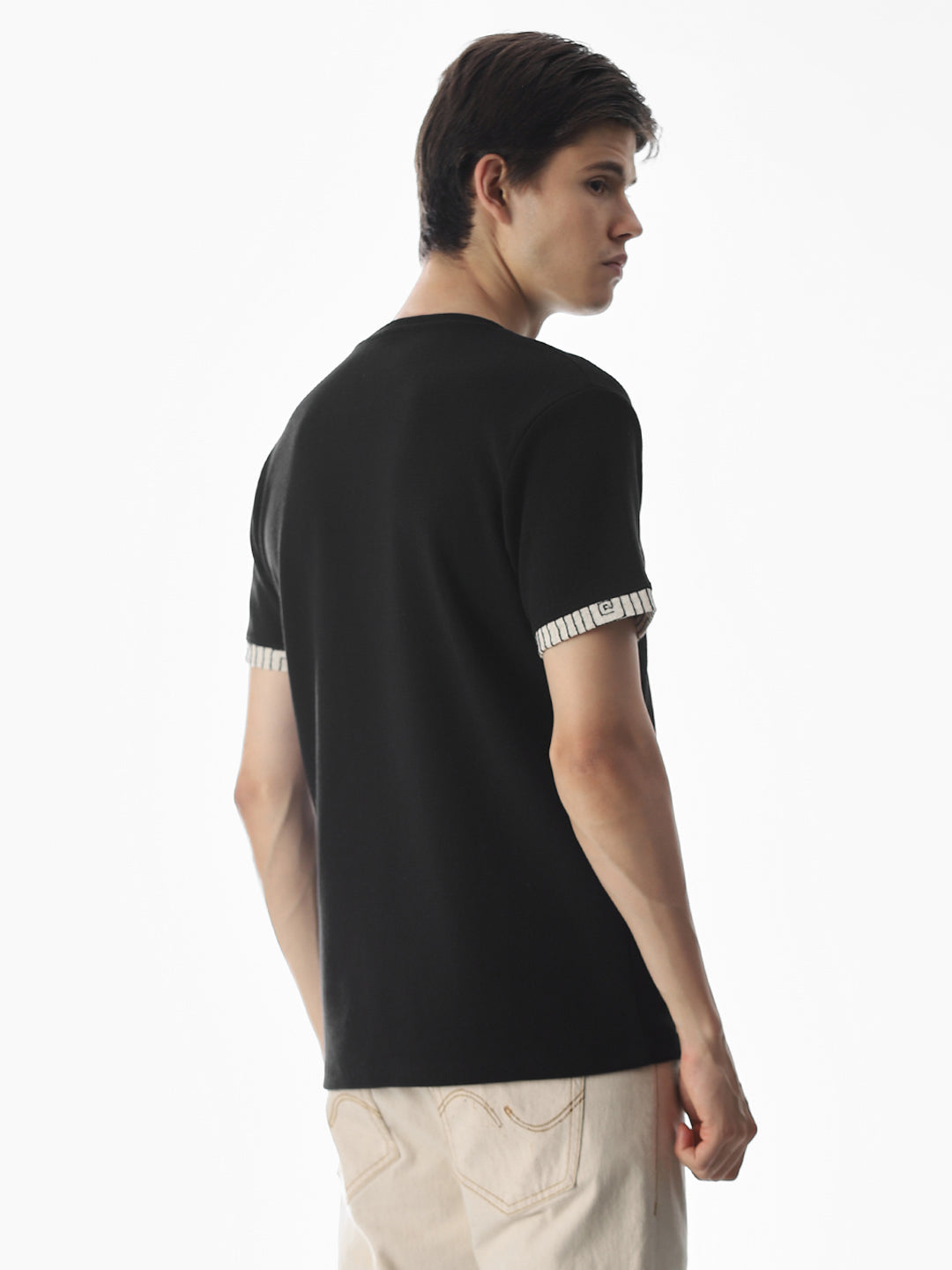Black Embroidered T-shirt