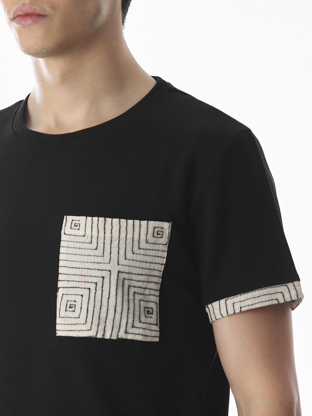 Black Embroidered T-shirt