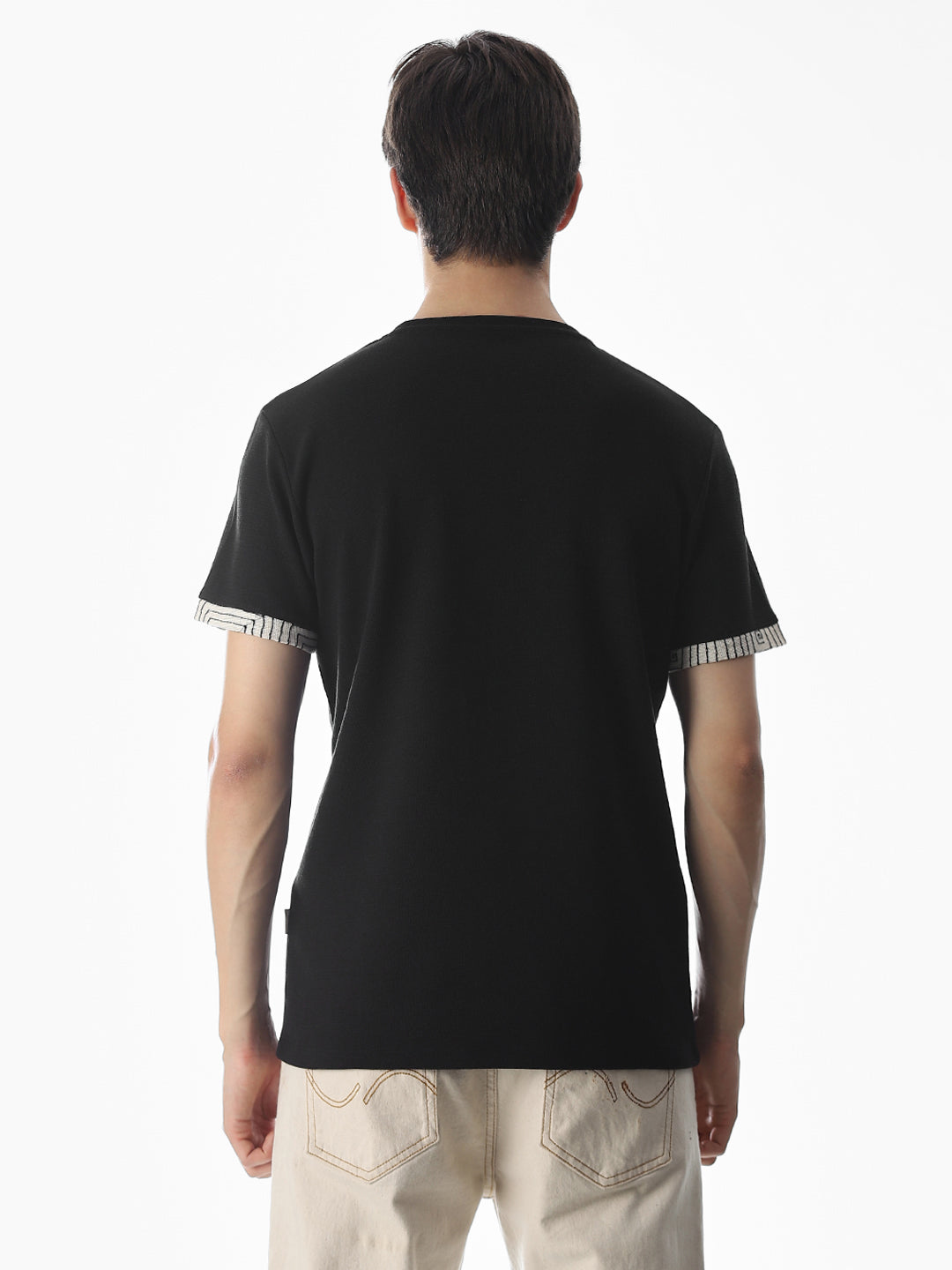 Black Embroidered T-shirt