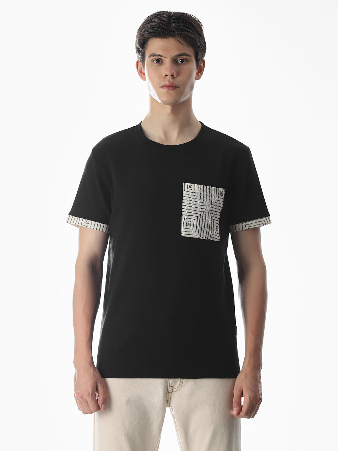 Black Embroidered T-shirt