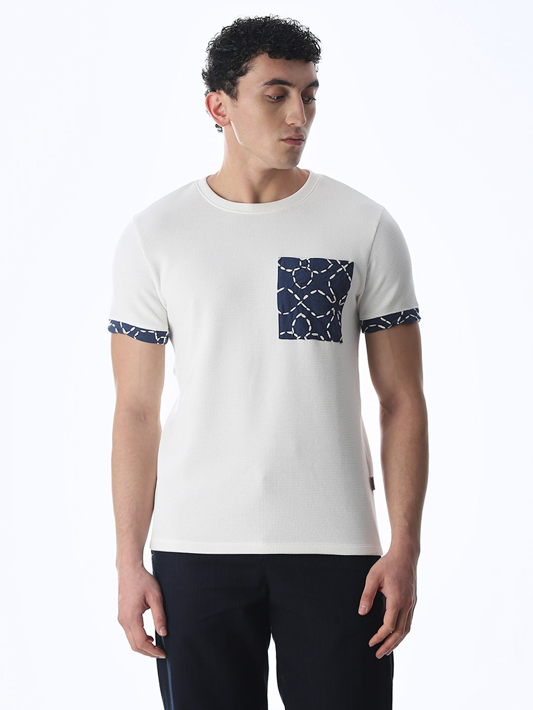 Embroidered Detail Cotton T-shirt