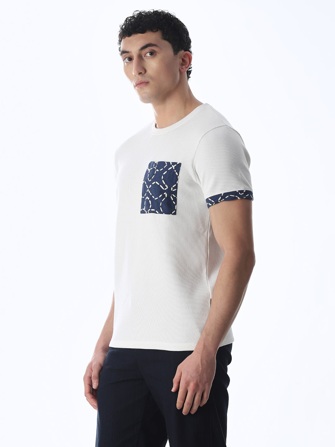 Embroidered Detail Cotton T-shirt