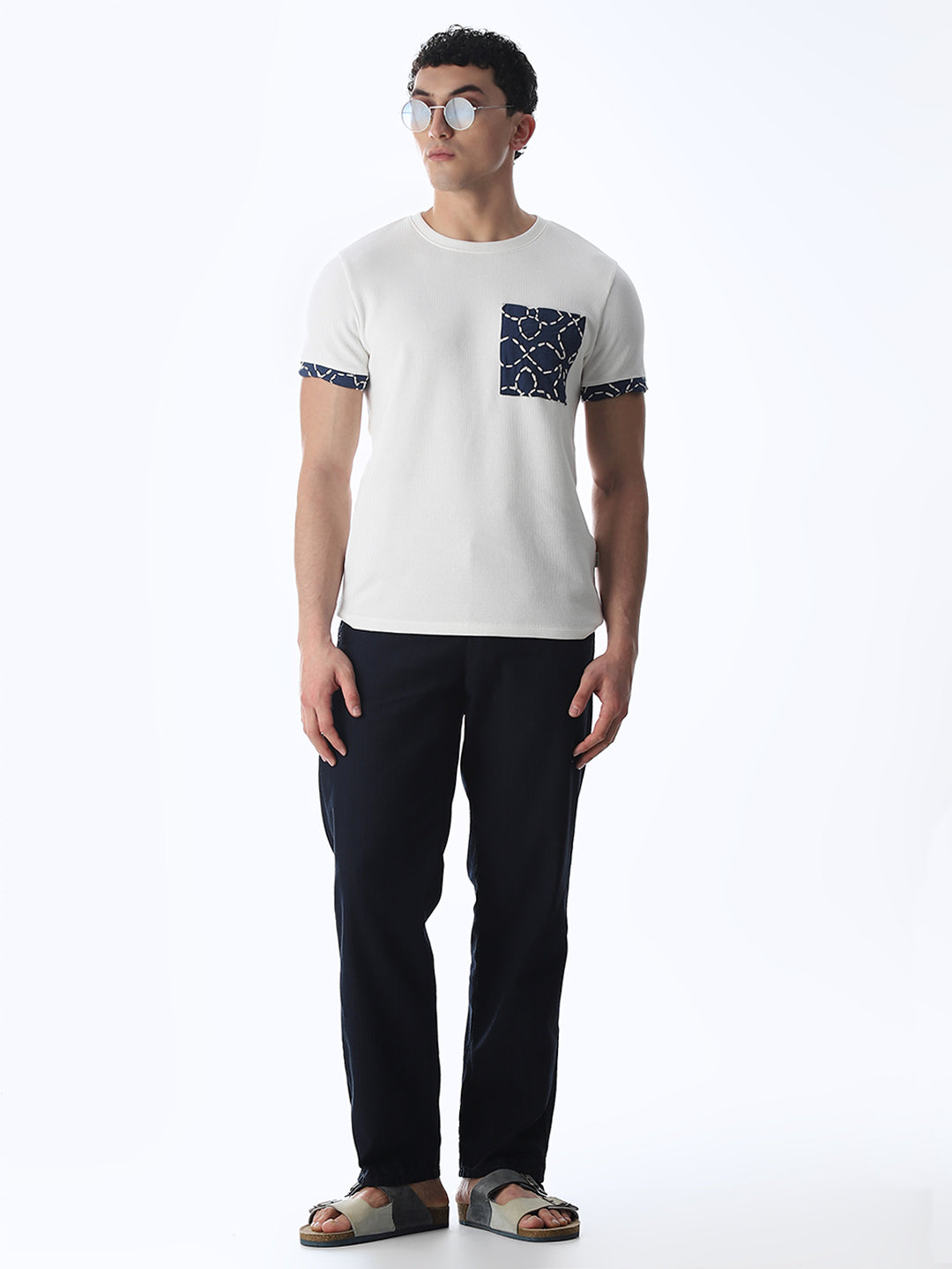 Embroidered Detail Cotton T-shirt