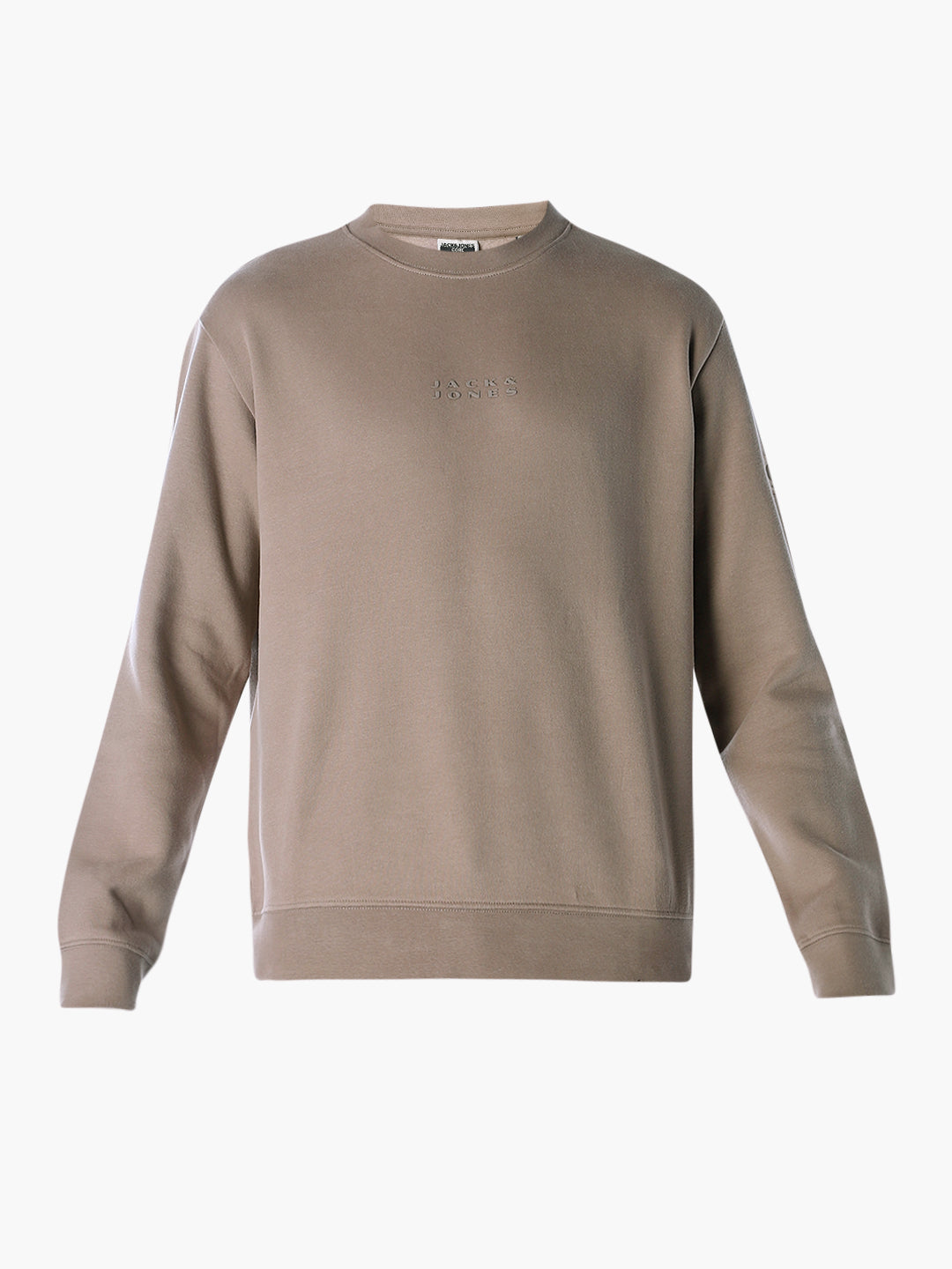 Logo Text Cotton Sweatshirt - Brown