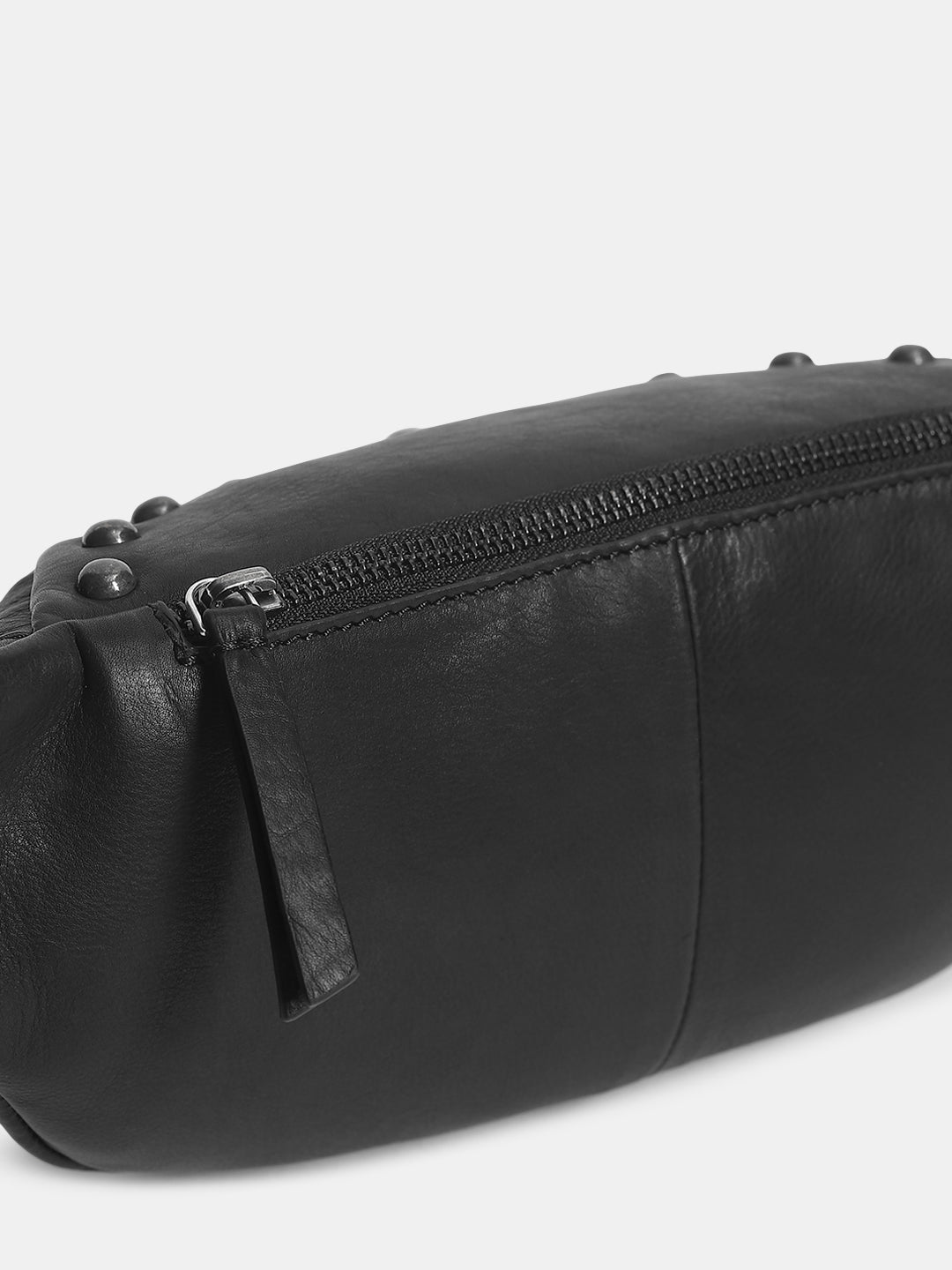 Studded Leather Chest Pack - Black