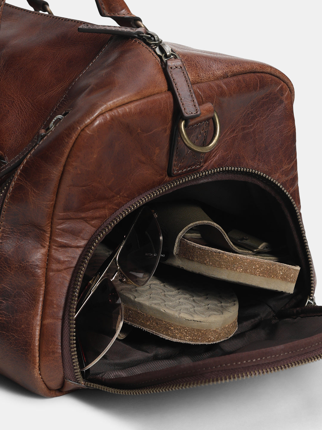 Dark Brown Premium Leather Duffle Bag