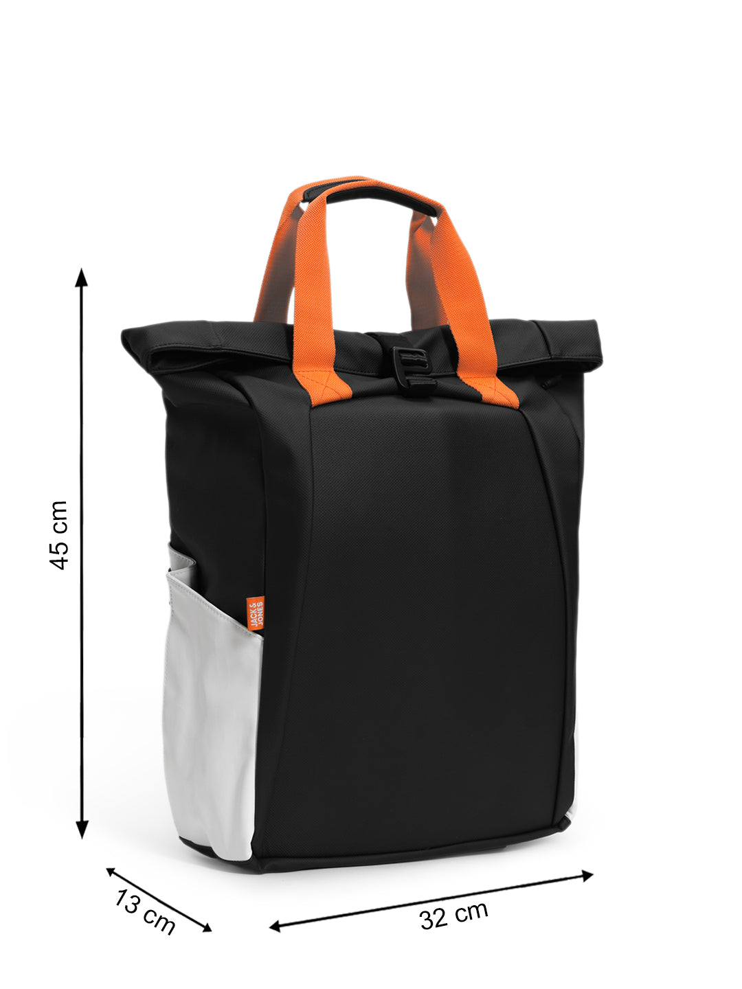 Black Moulded Colourblocked Backpack