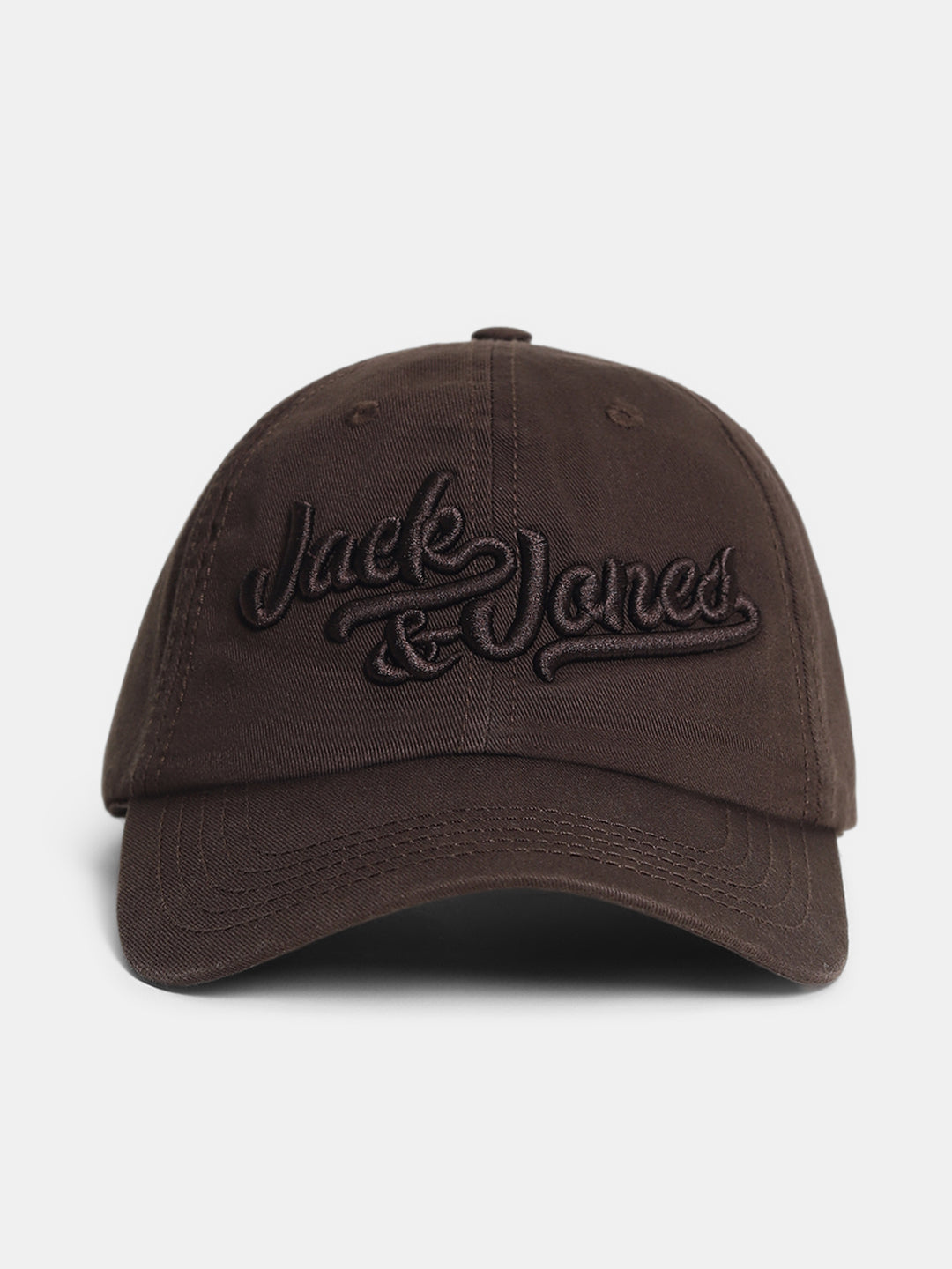 Brown Embroidered Logo Baseball Cap