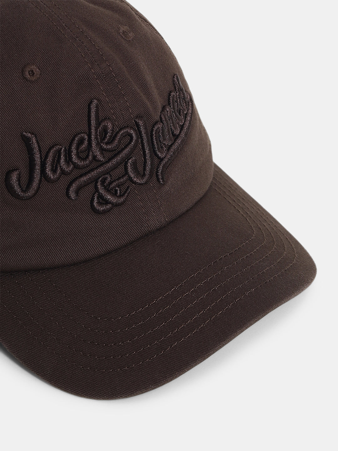 Brown Embroidered Logo Baseball Cap