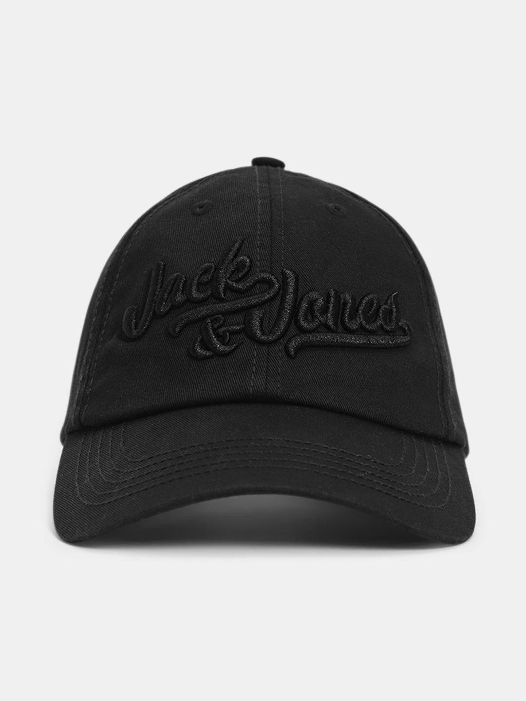 Embroidered Logo Baseball Cap -Black