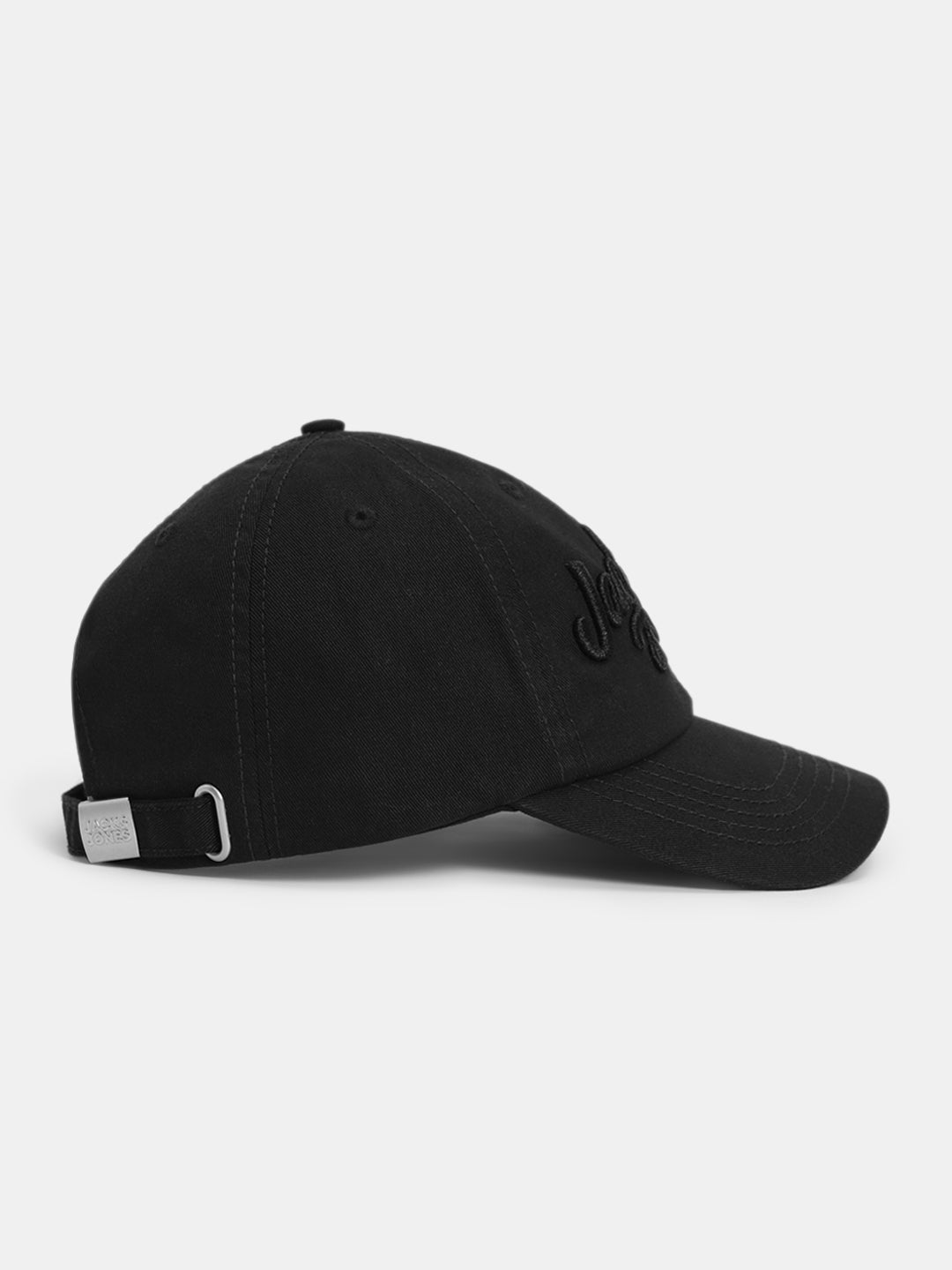 Embroidered Logo Baseball Cap -Black