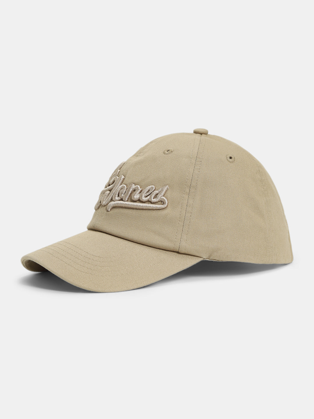 Embroidered Logo Baseball Cap - Beige