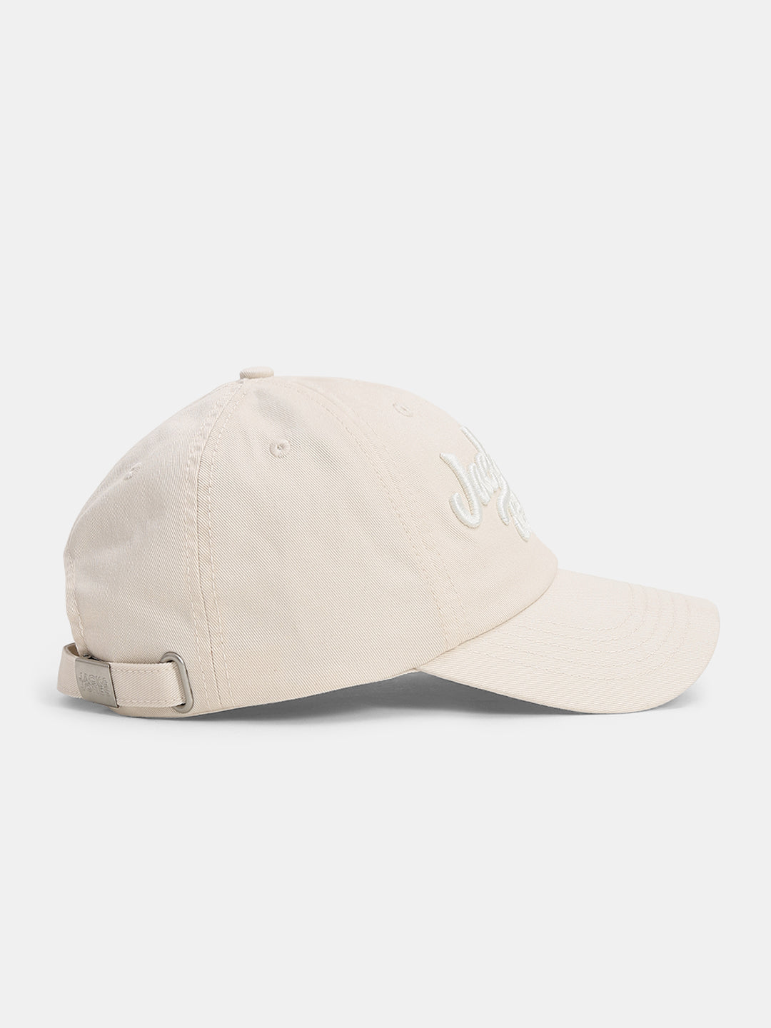 Beige Logo Text Baseball Cap