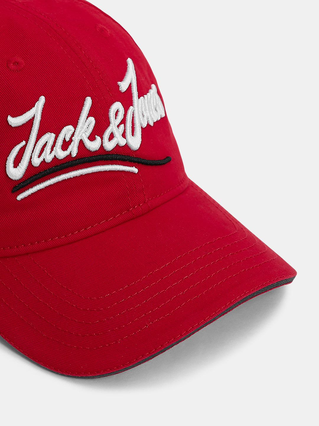 Red Cursive Logo Baseball Cap