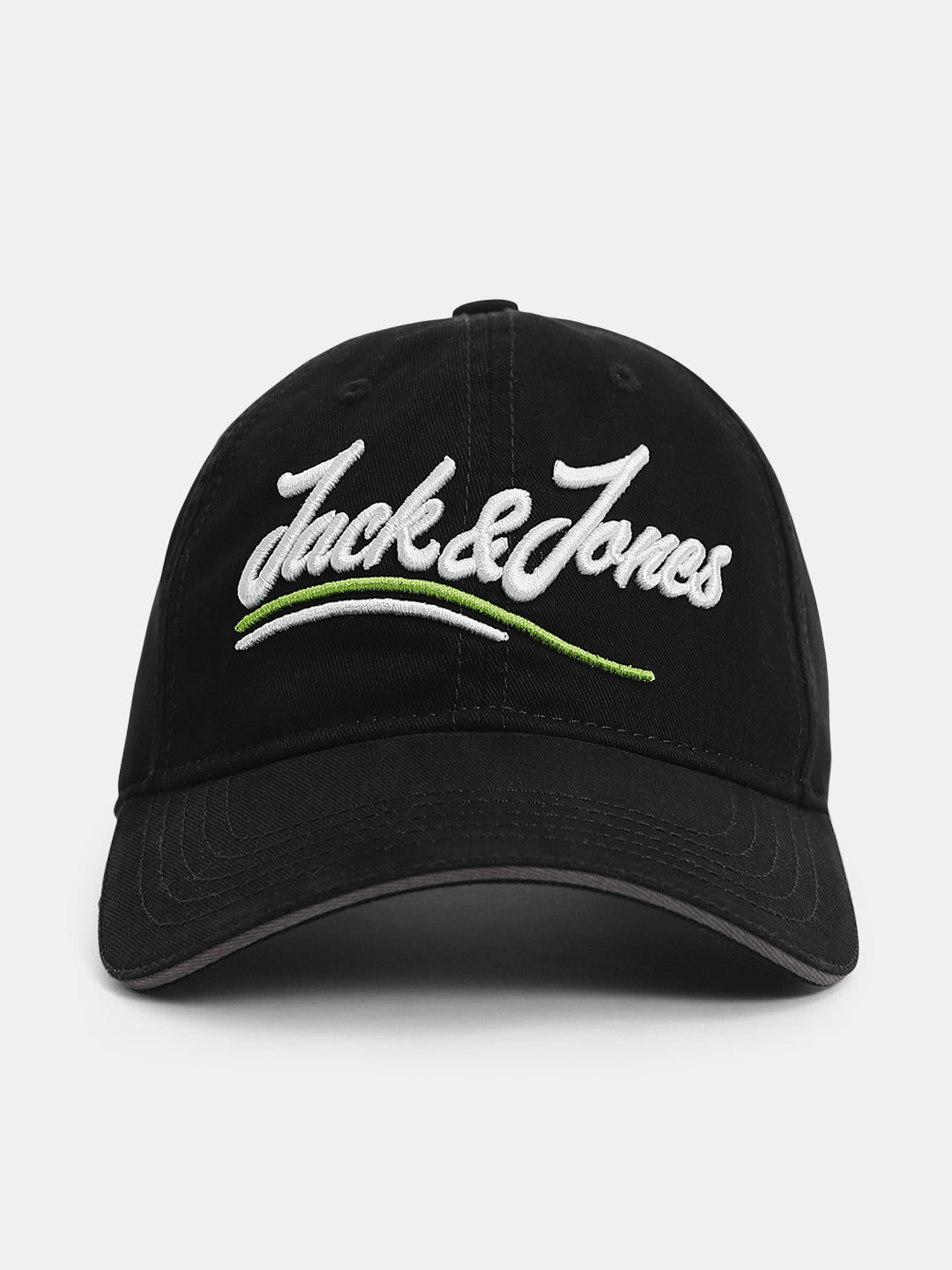 Black Cursive Logo Baseball Cap