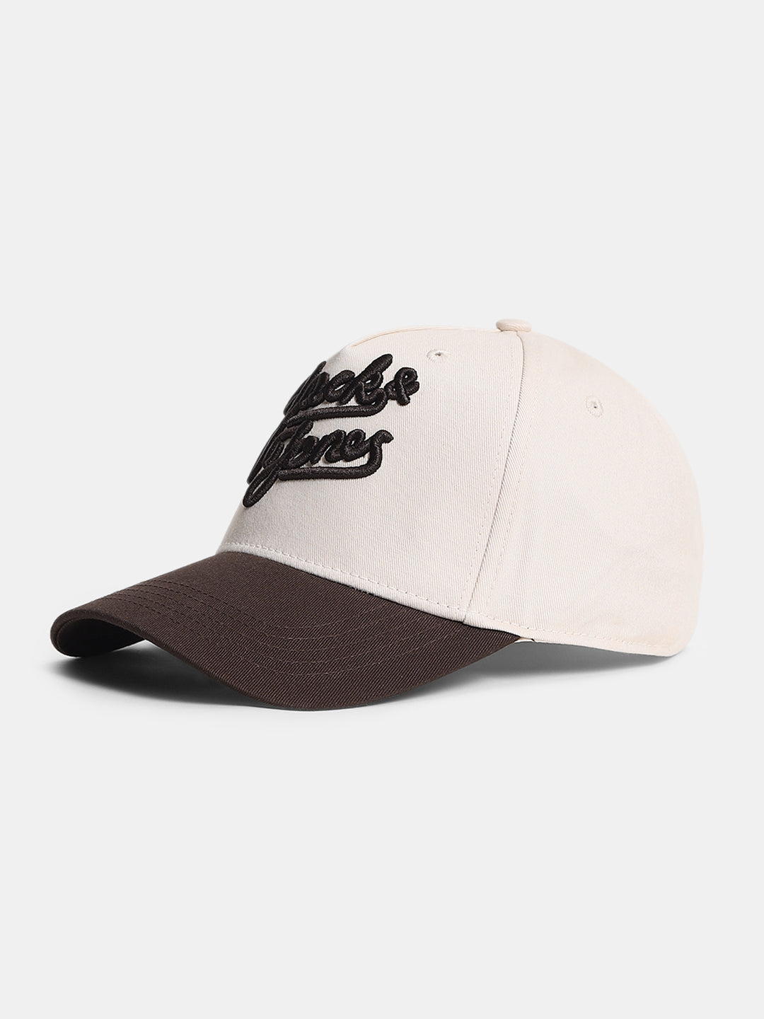 Brown Logo Print Colourblocked Cap
