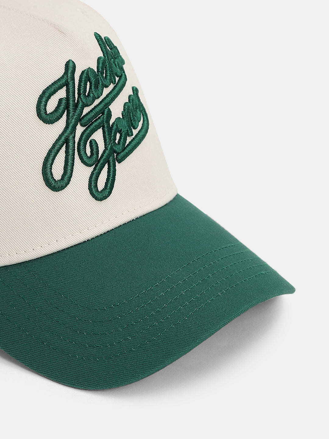 Green Colourblocked Baseball Cap