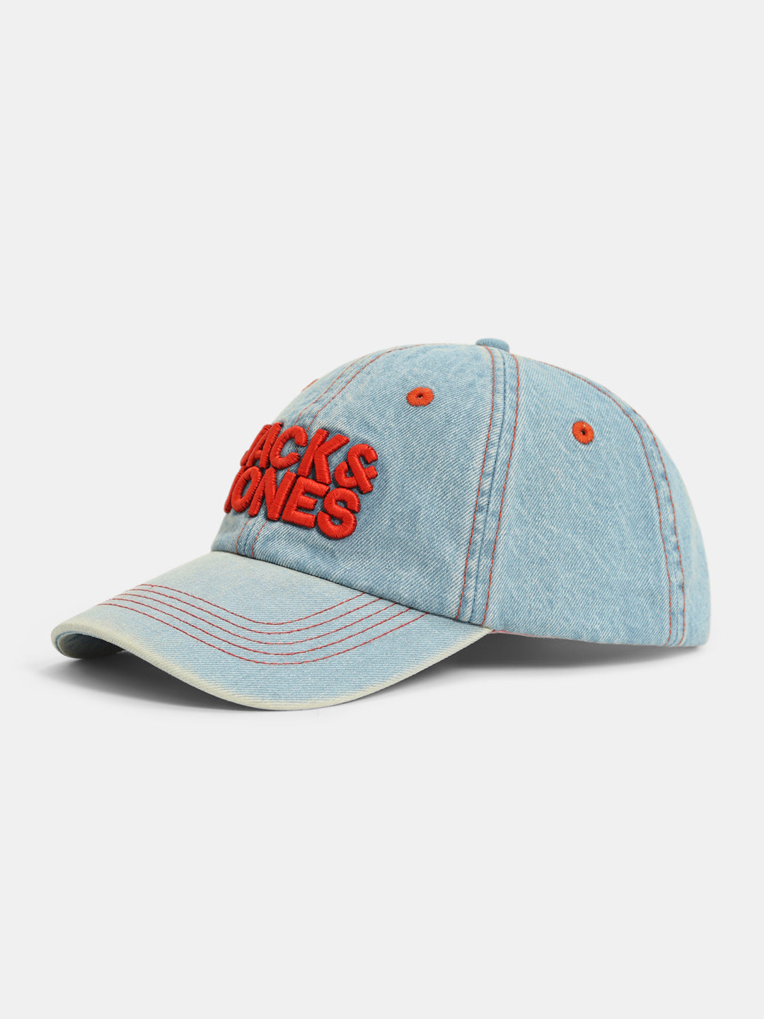 Contrast Logo Denim Baseball Cap